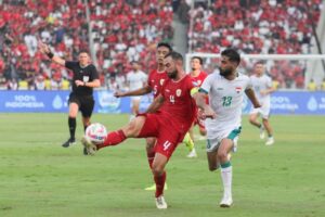 Timnas Indonesia Ditekuk Irak: Jordi Amat Kartu Merah, Justin Hubner Handball