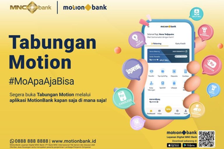 Buka Tabungan Motion Kapan Saja di Mana Saja! Dan Nikmati Kemudahan Aktivitas Perbankan