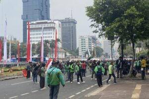 Demo Ojol di Patung Kuda, Polisi Terapkan Rekayasa Lalu Lintas di Sejumlah Titik