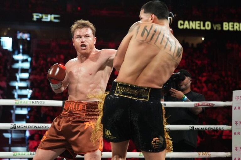 Saul Canelo Alvarez Pertahankan Gelar Kelima usai Pecundangi Edgar Berlanga