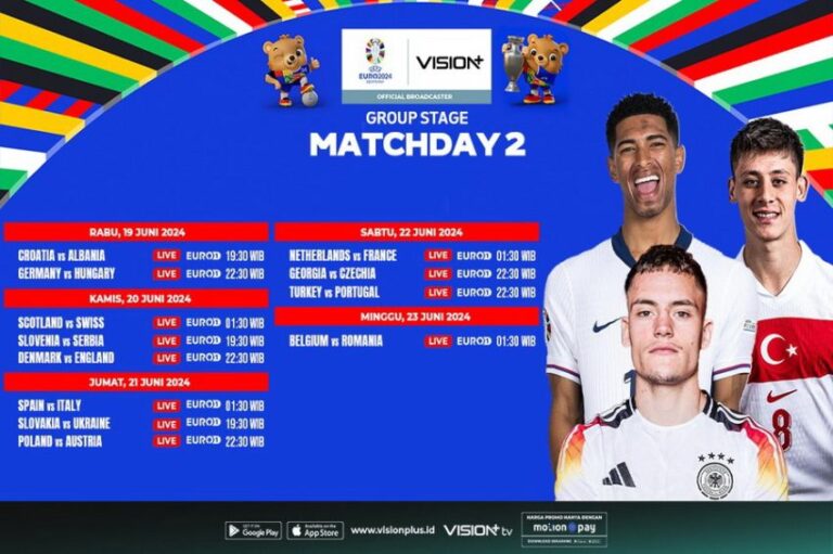 Semakin Sengit! Nonton UEFA EURO 2024 Melalui Vision+, Akses Link Nontonnya di Sini