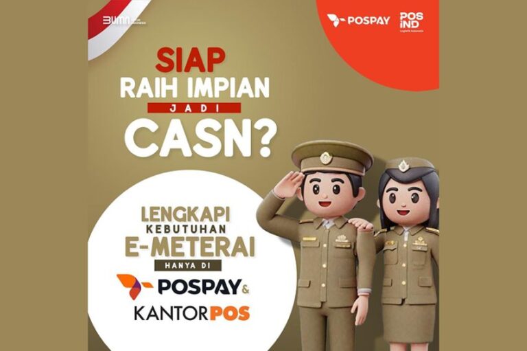 Syarat Pendaftaran CASN, Ini Cara Beli e-Meterai di Pospay dan Kantorpos