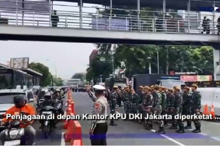 1.291 Personel Disiagakan Amankan Pendaftaran Cagub-Cawagub KPU Jakarta