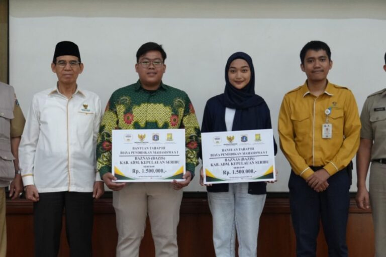 Baznas salurkan dana Rp207 juta untuk mahasiswa Pulau Seribu