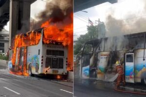 Bus Terbakar Tewaskan 23 Siswa dan Guru Thailand, Sopirnya Ditangkap