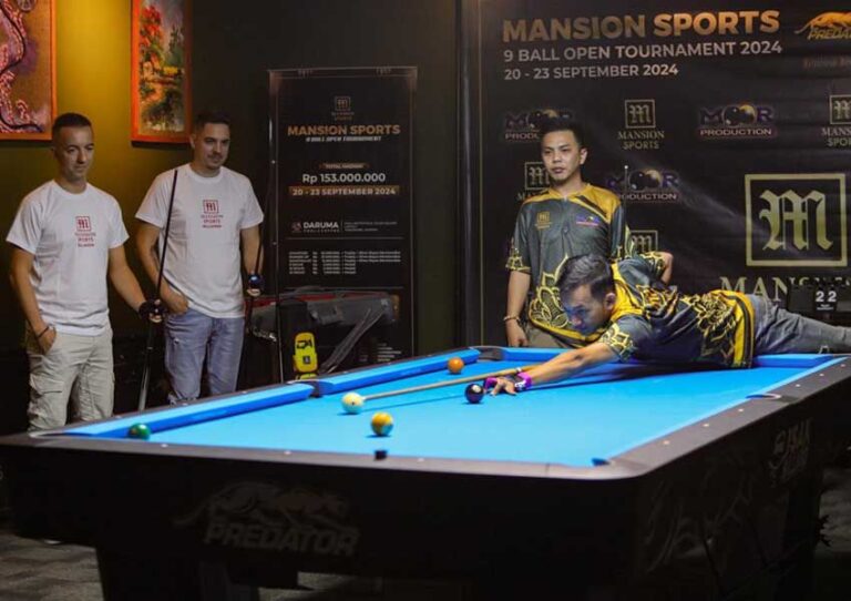 Canda Tawa di Laga Ekshibisi Juara Dunia dan Eropa Biliar Kontra Finalis Mansion Sports 9 Ball Tournament