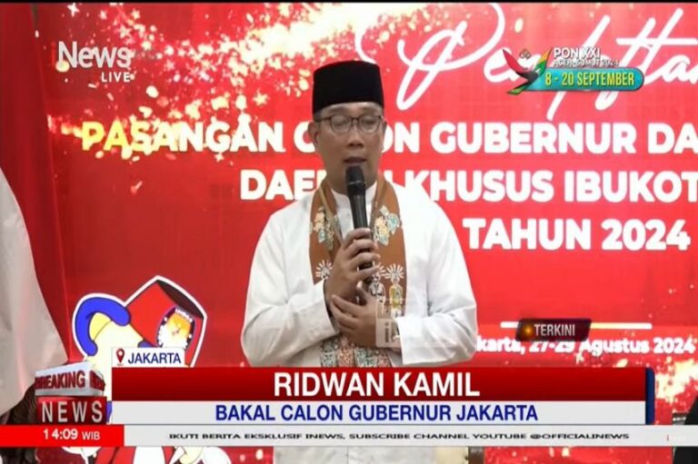 Daftar ke KPU Jakarta, Ridwan Kamil: Kami Berdua Datang dengan Pengalaman