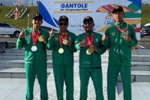 Gantole – Jatim raih juara umum dengan lima emas