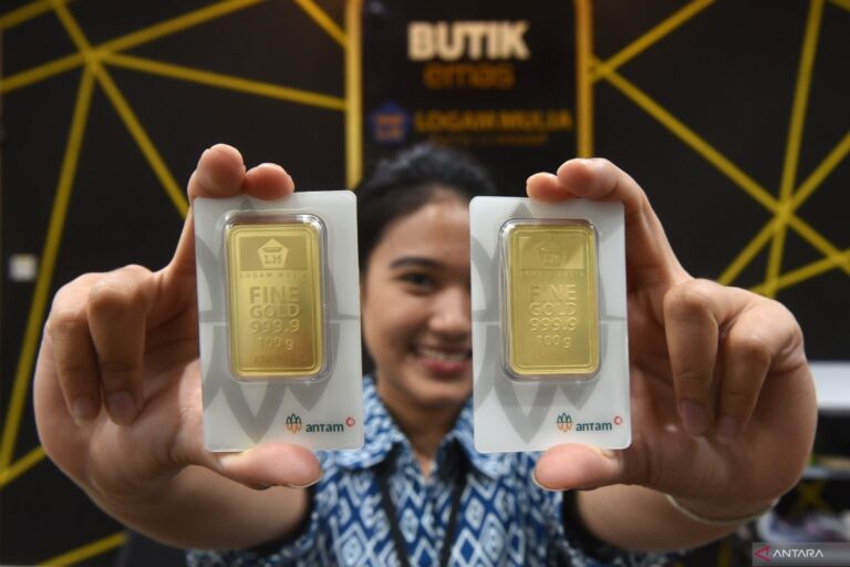 Harga emas Antam Rabu pagi turun Rp10 ribu jadi Rp1,410 juta per gram