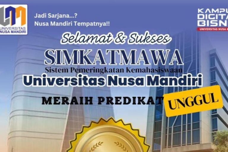 Hebat!! SIMKATMAWA Universitas Nusa Mandiri Raih Predikat Unggul