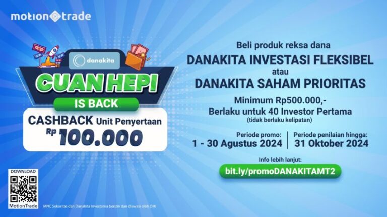 Ikut Promo Cuan Hepi is Back, Dapat Cashback Rp100.000 di MotionTrade