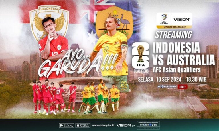 Indonesia vs Australia: Skuad Garuda Siap Jadi Kuda Hitam! Streaming di Vision+