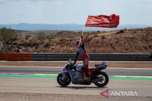 Marc Marquez incar podium MotoGP Aragon usai menang sprint race