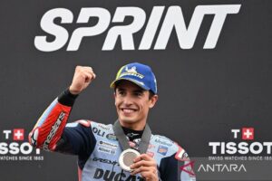 Marc Marquez raih podium sprint race meski start dari posisi ke-9