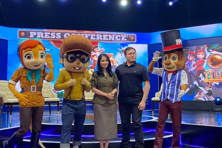 Maskot Titus The Detective Siap Sapa Langsung Anak-Anak Indonesia