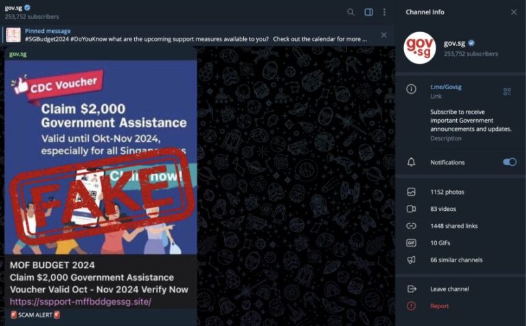 Penipuan Online di Singapura via Telegram Meningkat, Pemerintah Keluarkan Peringatan!