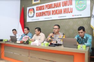 Polres Rohul dan KPU Gelar Persiapan Pengamanan Pengundian Nomor Urut Pilkada