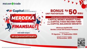 Promo Merdeka Finansial: Bonus Reksa Dana Capital AM Rp50.000 di MotionTrade