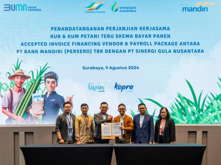 PTPN Group Gandeng Bank Mandiri, Dorong Pembiayaan Fleksibel untuk Petani Tebu