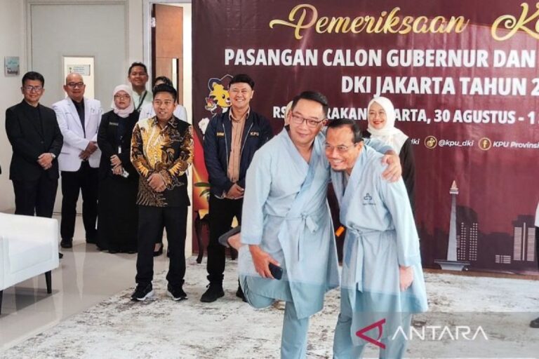 Ridwan Kamil-Suswono jalani tes narkoba hingga psikologi