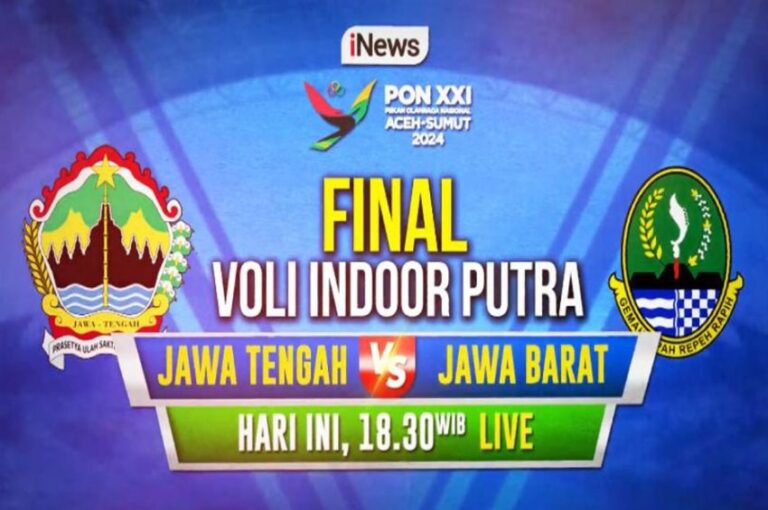 Saksikan Pertandingan Final Cabor Voli Putra PON XXI Aceh-Sumut 2024, Live di Inews Sore Ini Pukul 18.30 WIB