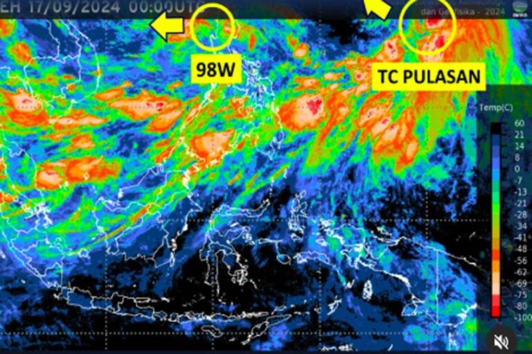Siklon Tropis Pulasan Terdeteksi Dekat Indonesia, Waspada Dampaknya dalam 24 Jam ke Depan!