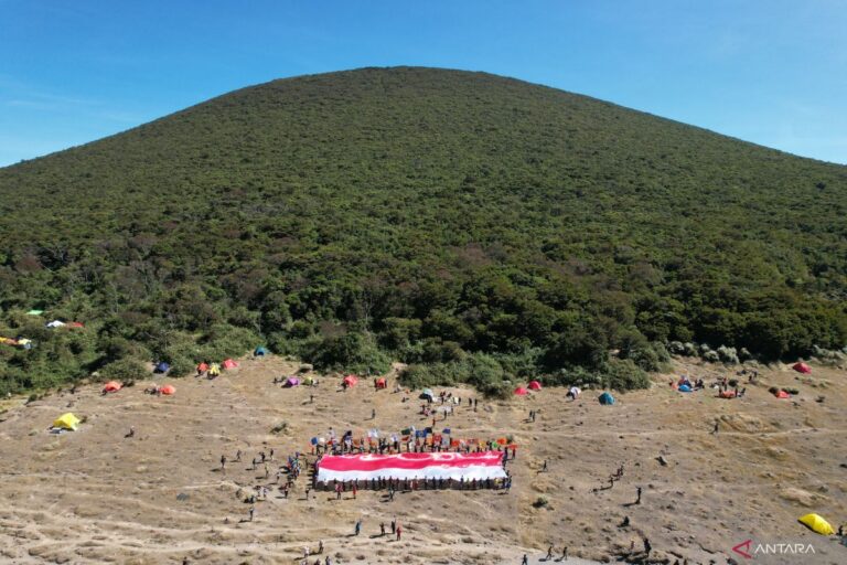 Sispala DKI sukses bentangkan bendera Merah Putih di Gunung Gede