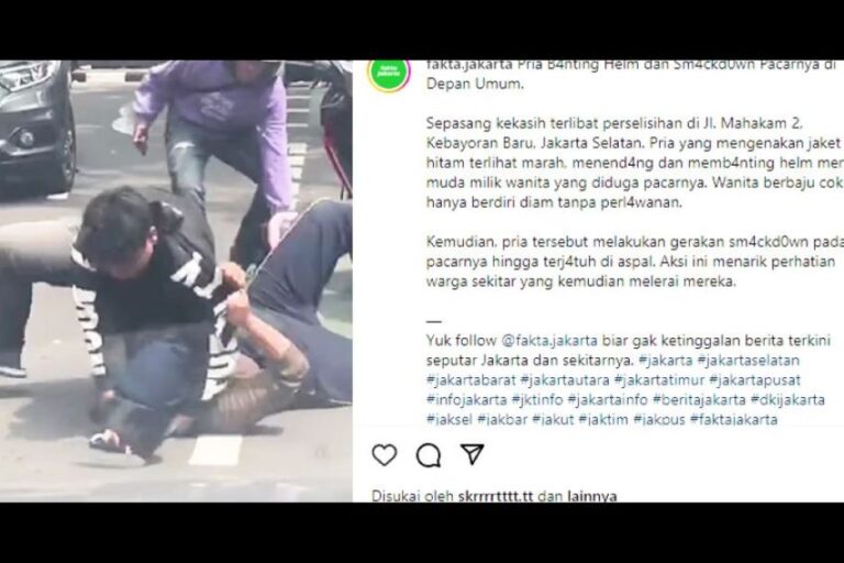 Viral Pria Banting Perempuan di Pinggir Jalan, Begini Kronologinya