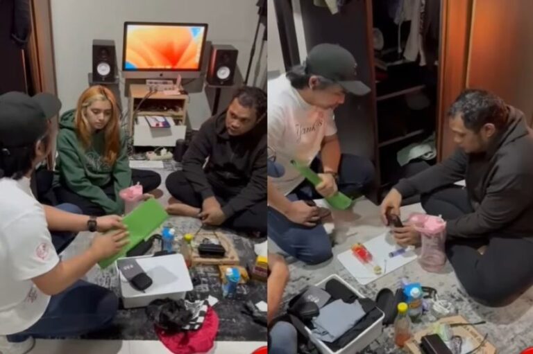 Viral Video Detik-detik Penangkapan Virgoun dan Perempuan Berinisial PA di Kamar Kos